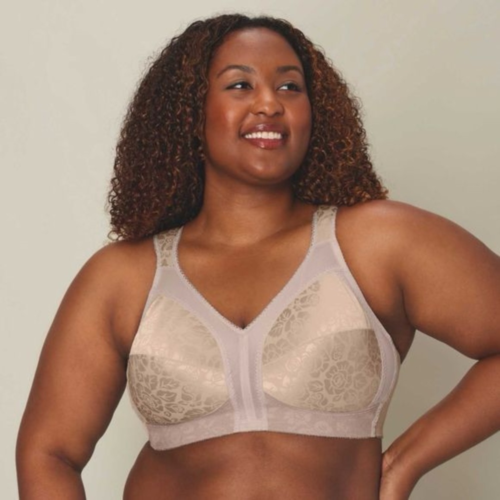 Playtex bra 18 hour comfort strap wire free toffee beige 40DDD used
